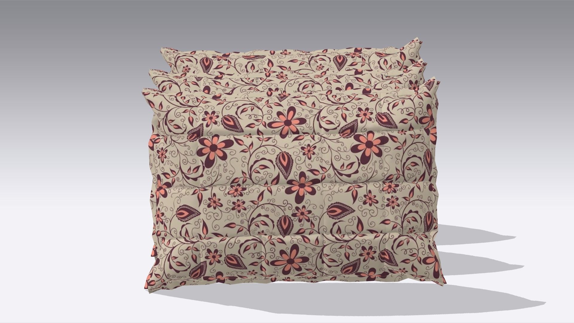 Pillow Low-poly 3D model_2