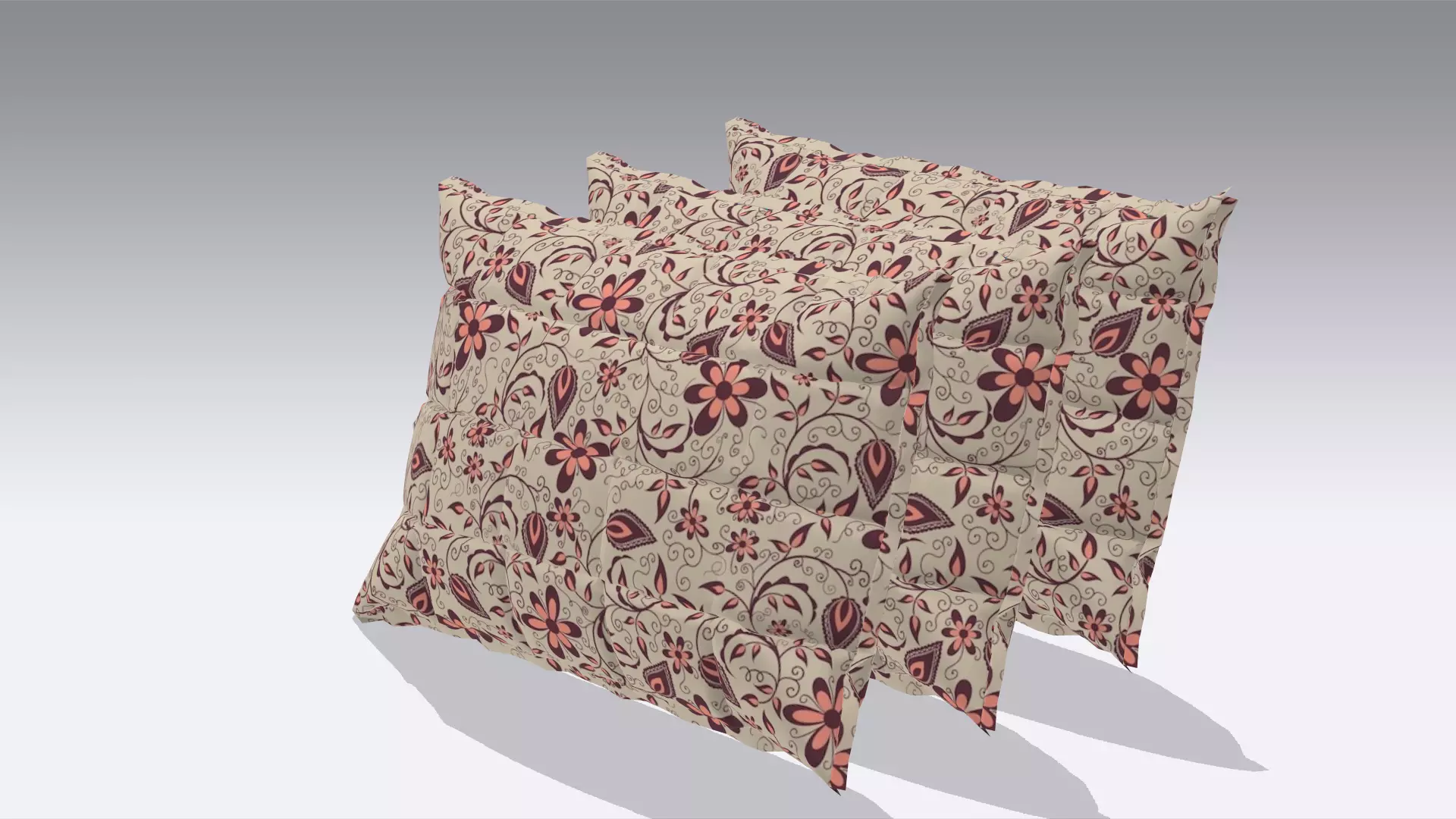 Pillow Low-poly 3D model_0