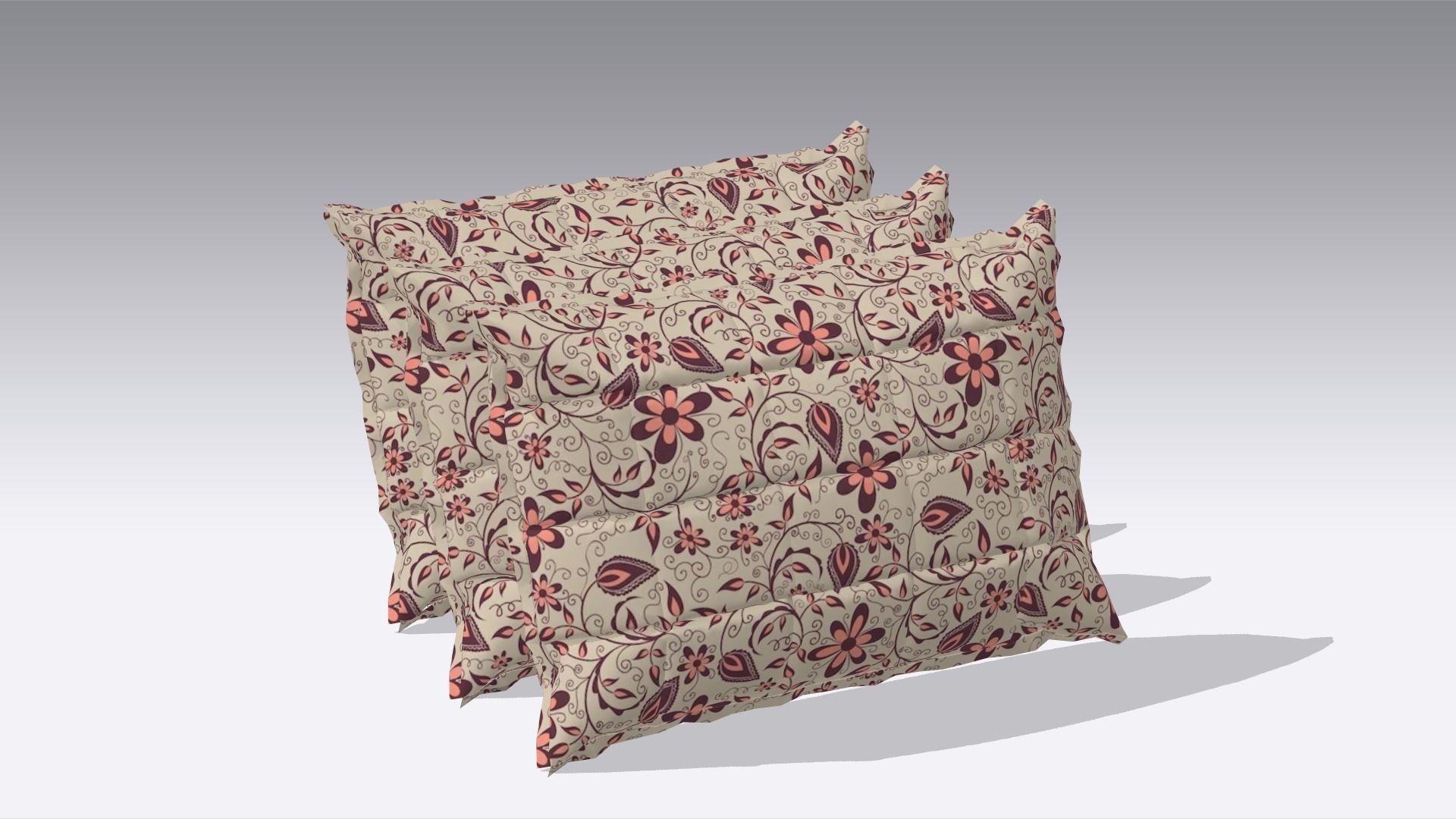 Pillow Low-poly 3D model_1