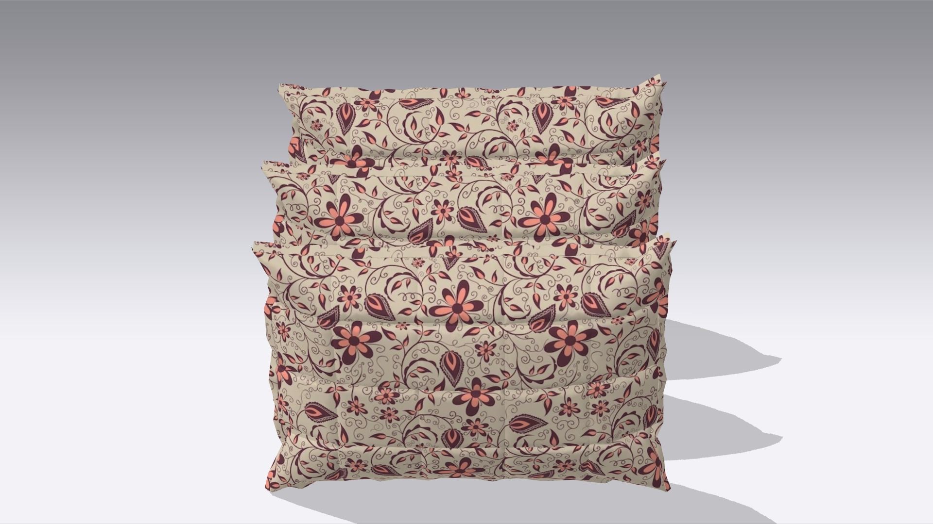 Pillow Low-poly 3D model_4