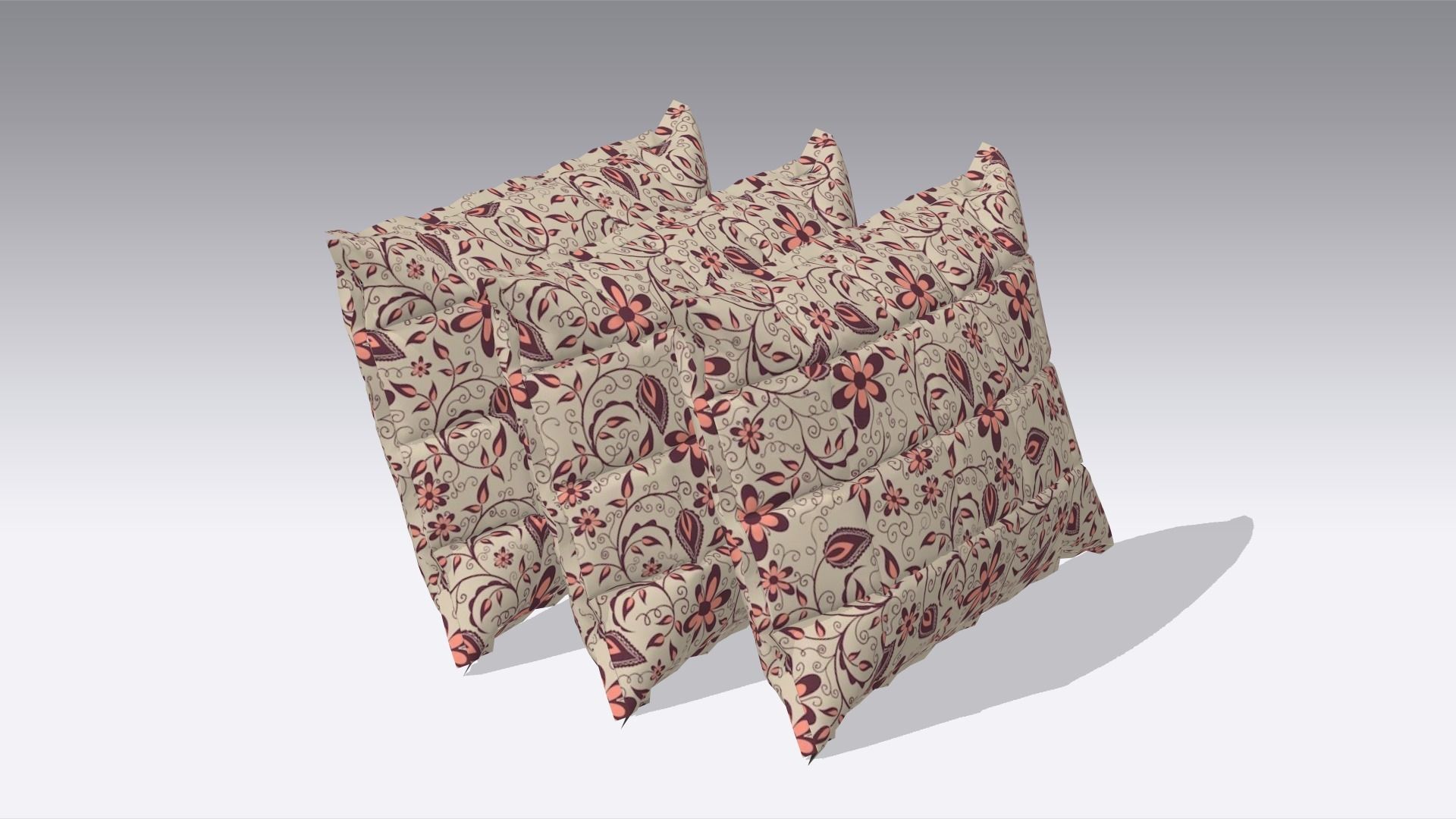 Pillow Low-poly 3D model_5