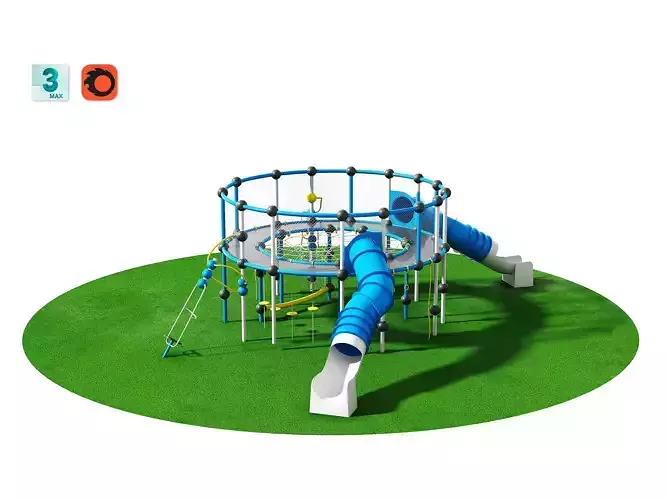 Outdoor Kids Playground - 001 Low-poly 3D model