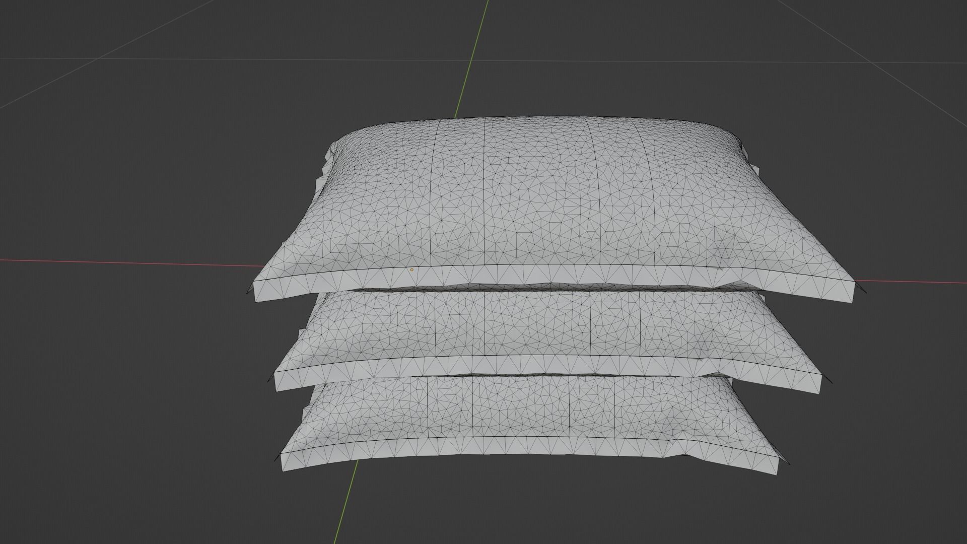 Pillow Low-poly 3D model_7
