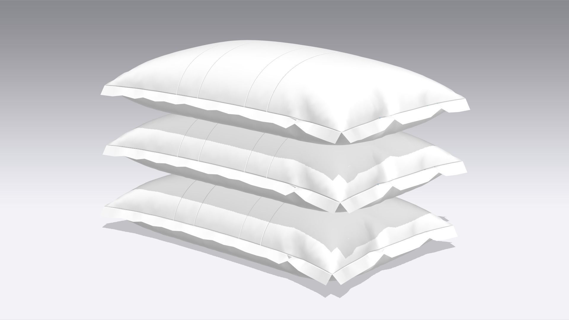 Pillow Low-poly 3D model_2