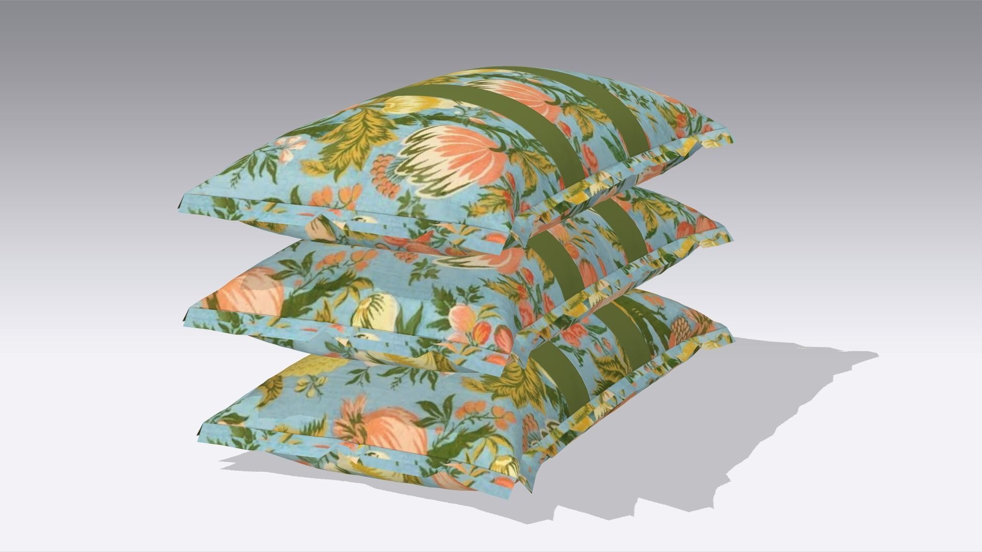 Pillow Low-poly 3D model_3