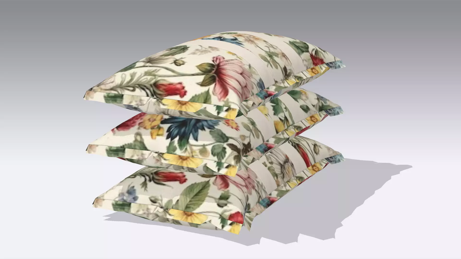 Pillow Low-poly 3D model_0