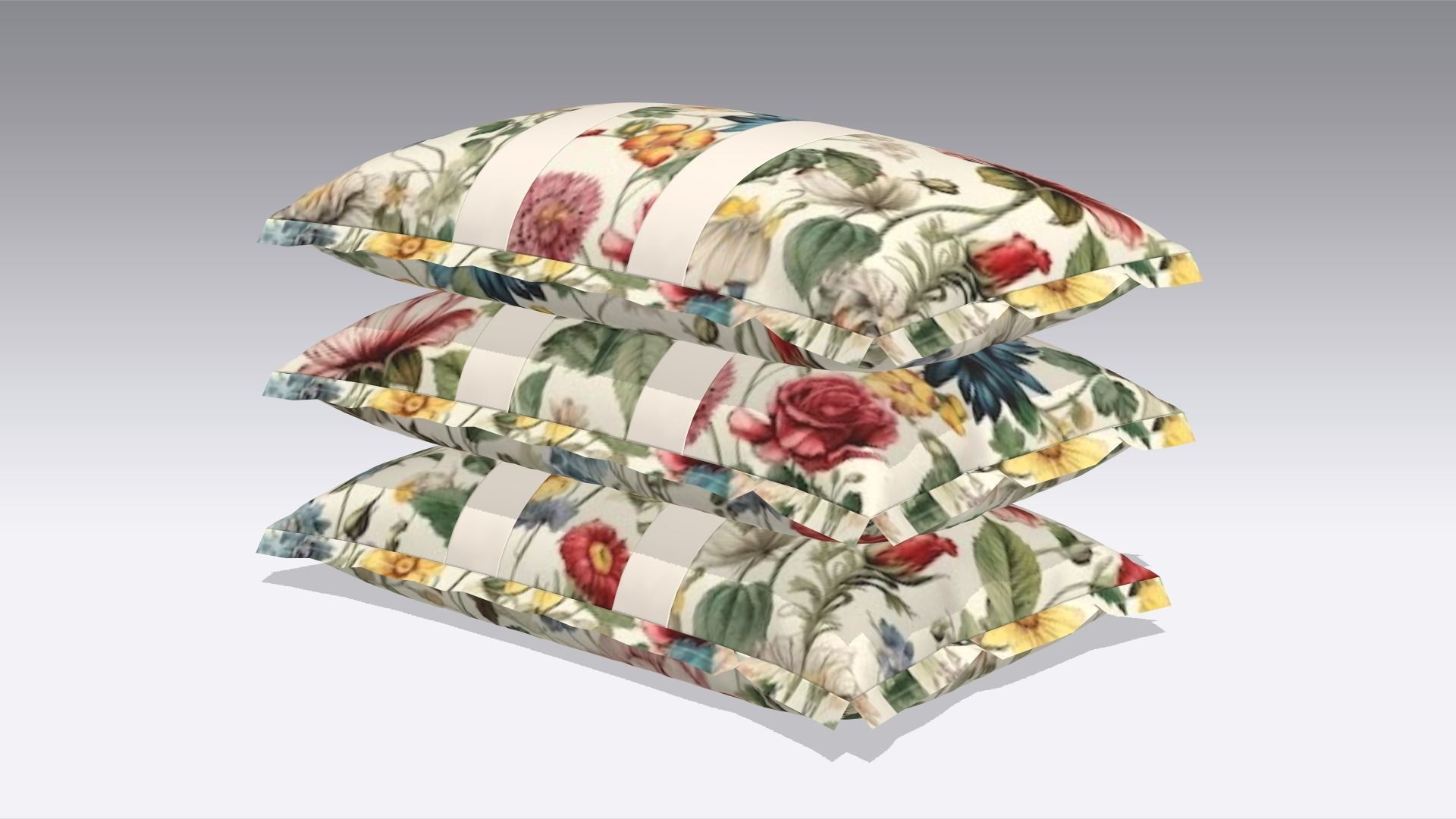 Pillow Low-poly 3D model_3