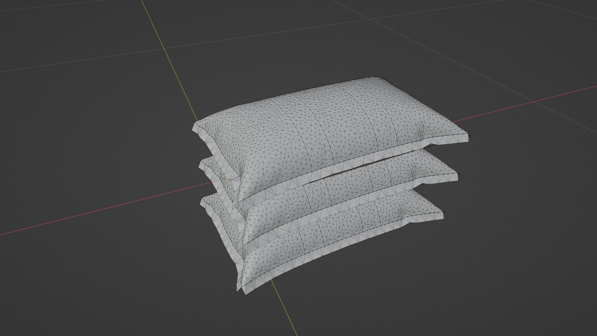 Pillow Low-poly 3D model_6