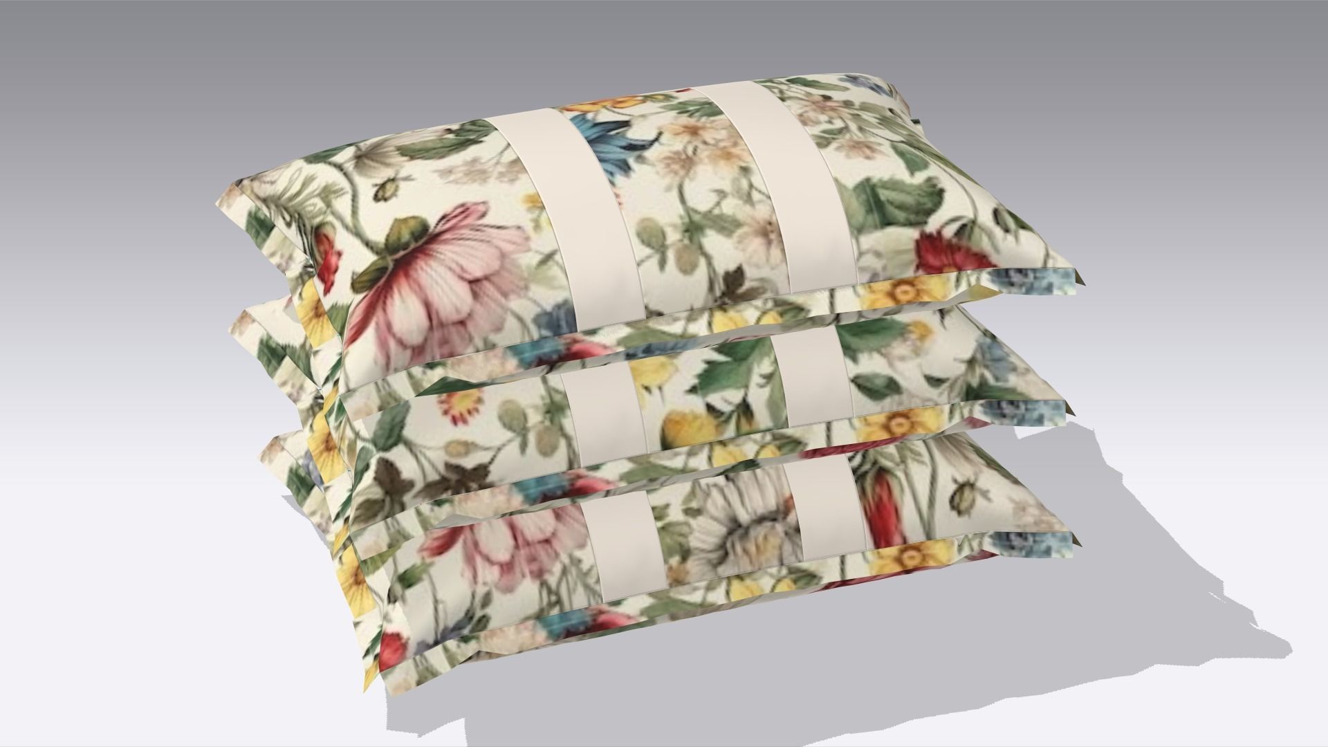 Pillow Low-poly 3D model_4