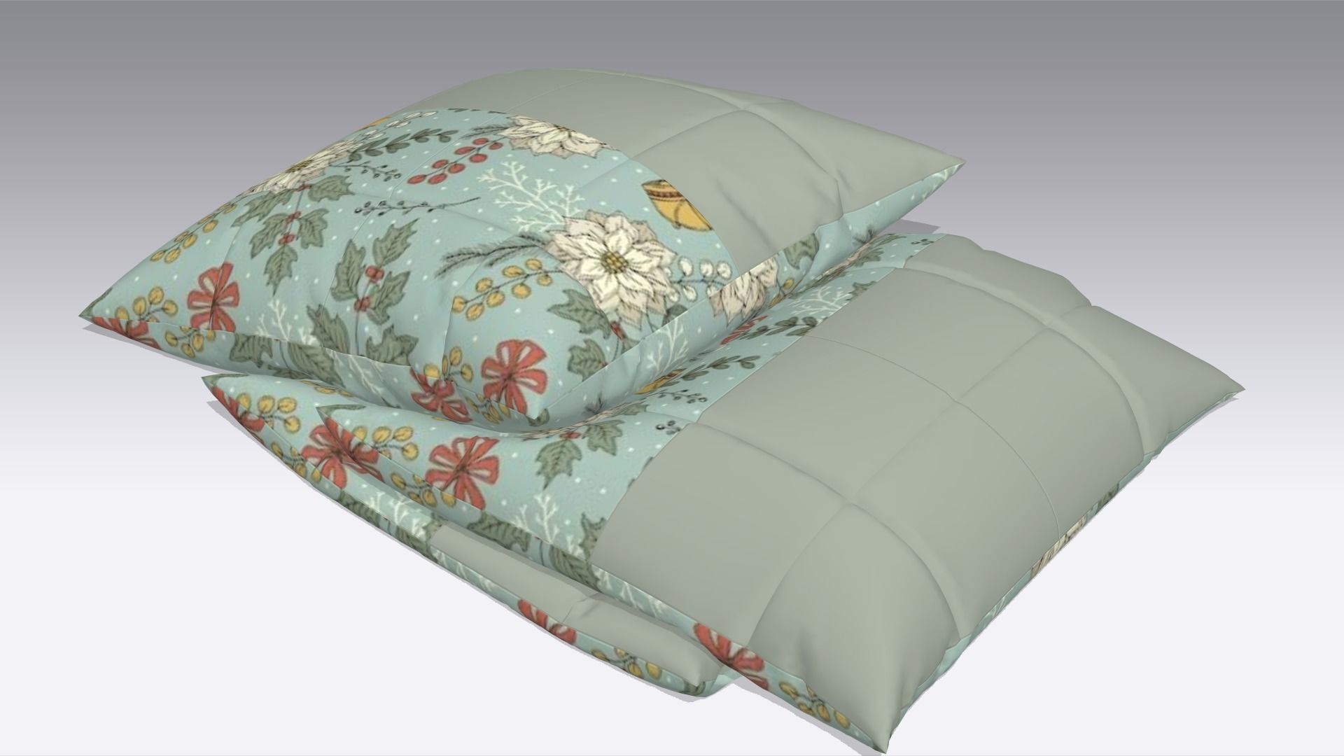 Pillow Low-poly 3D model_2