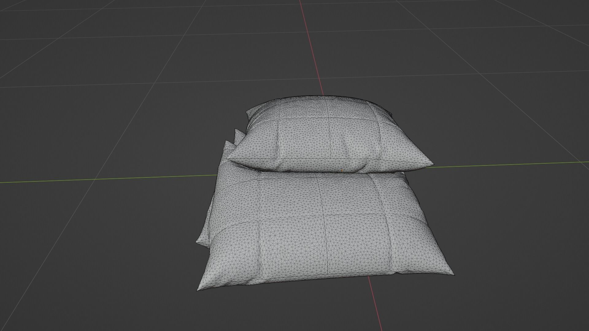 Pillow Low-poly 3D model_7