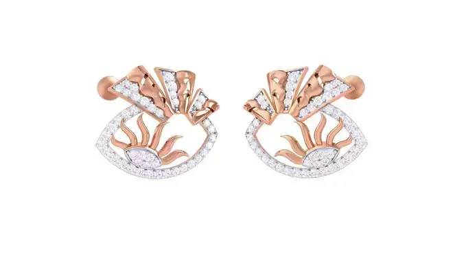 Evil Eye Lashes High Jewelry Diamond Earrings 3dm stl renders  3D print model