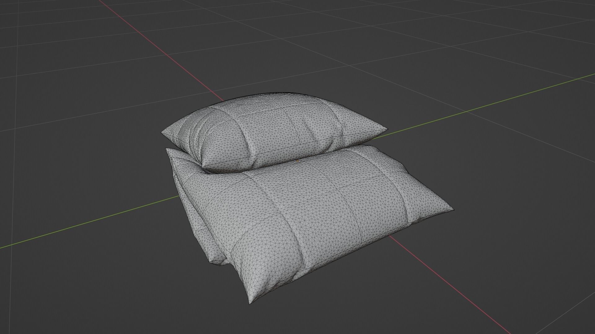 Pillow Low-poly 3D model_6