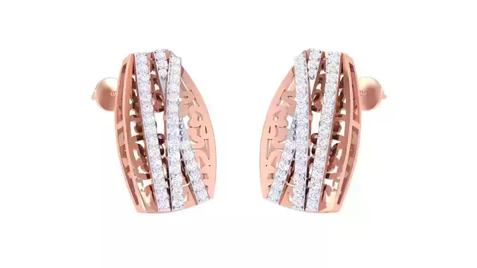 Mesh High Jewelry Diamond Earrings 3dm stl renders details