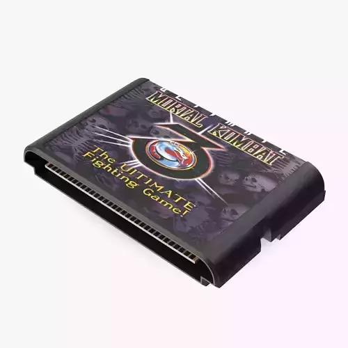 Console Cartridge Mortal Kombat 3 3D model