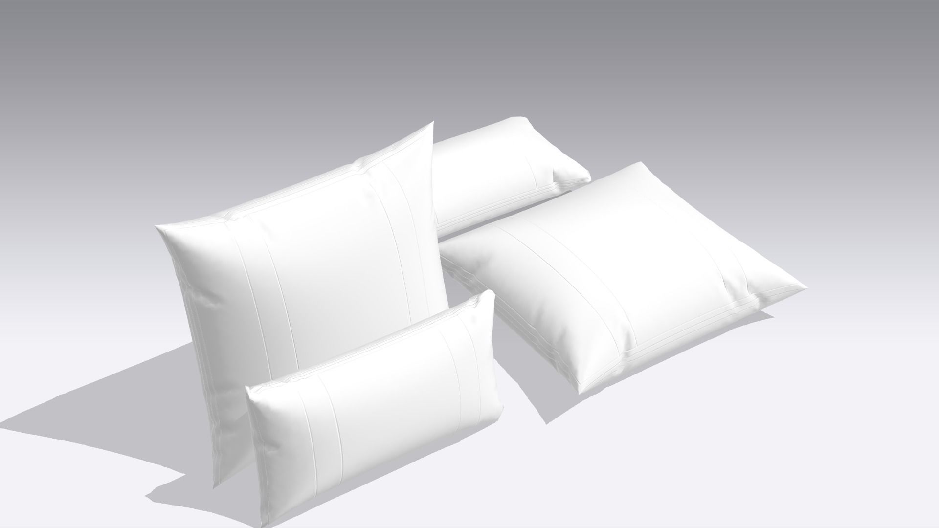 Pillow Low-poly 3D model_4