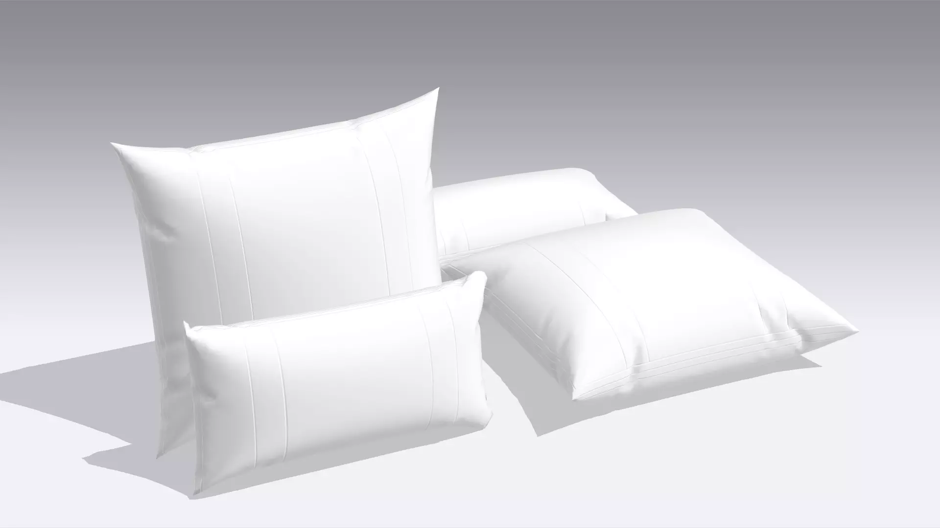 Pillow Low-poly 3D model_0