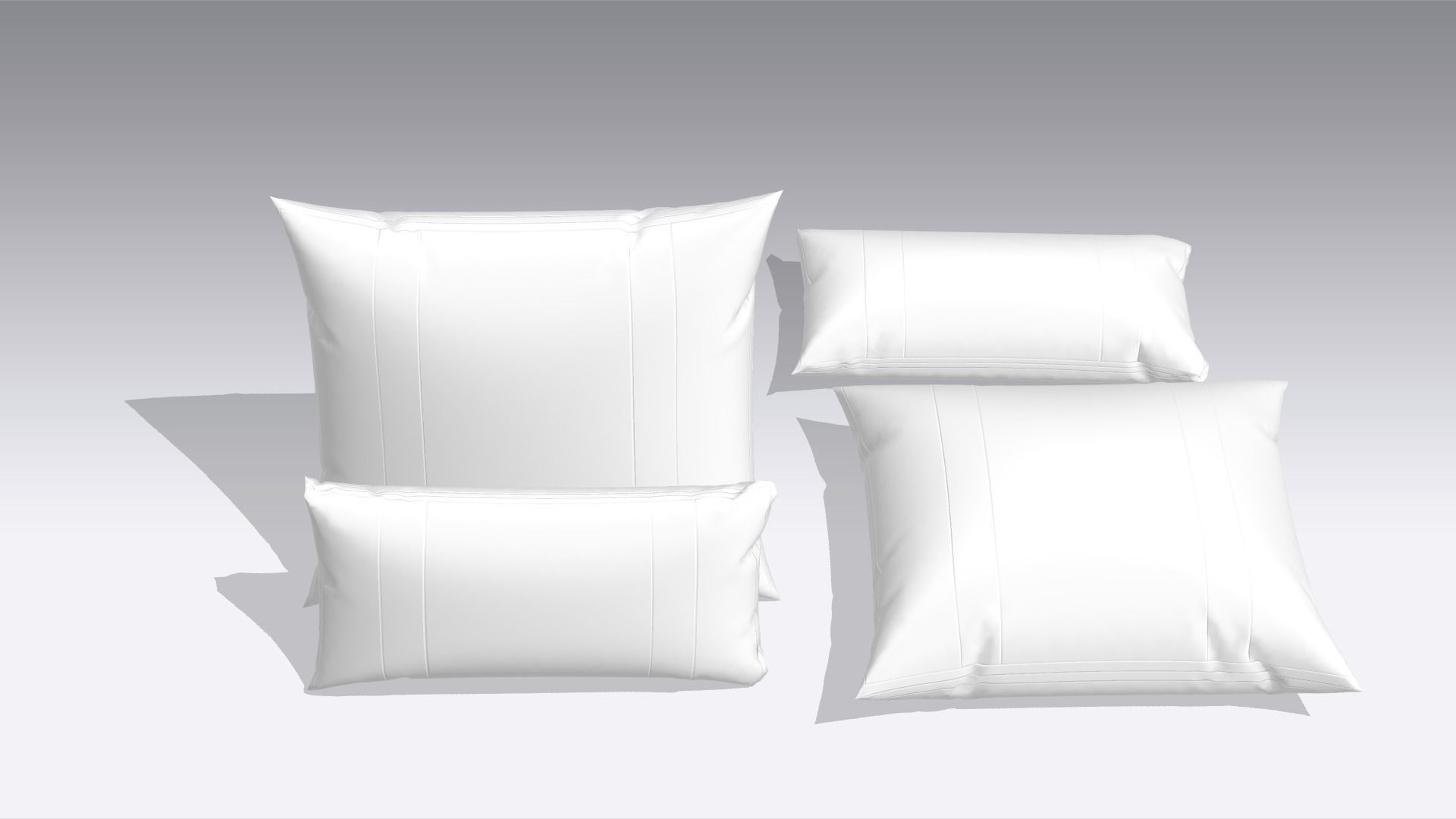 Pillow Low-poly 3D model_3