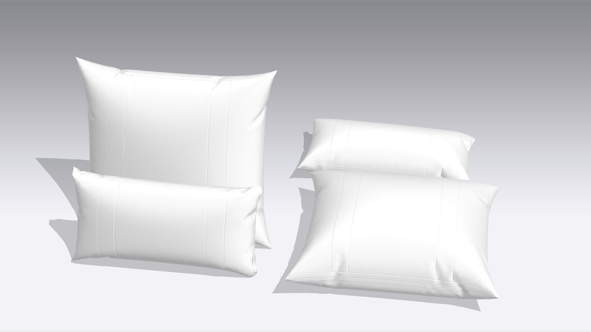 Pillow Low-poly 3D model_5