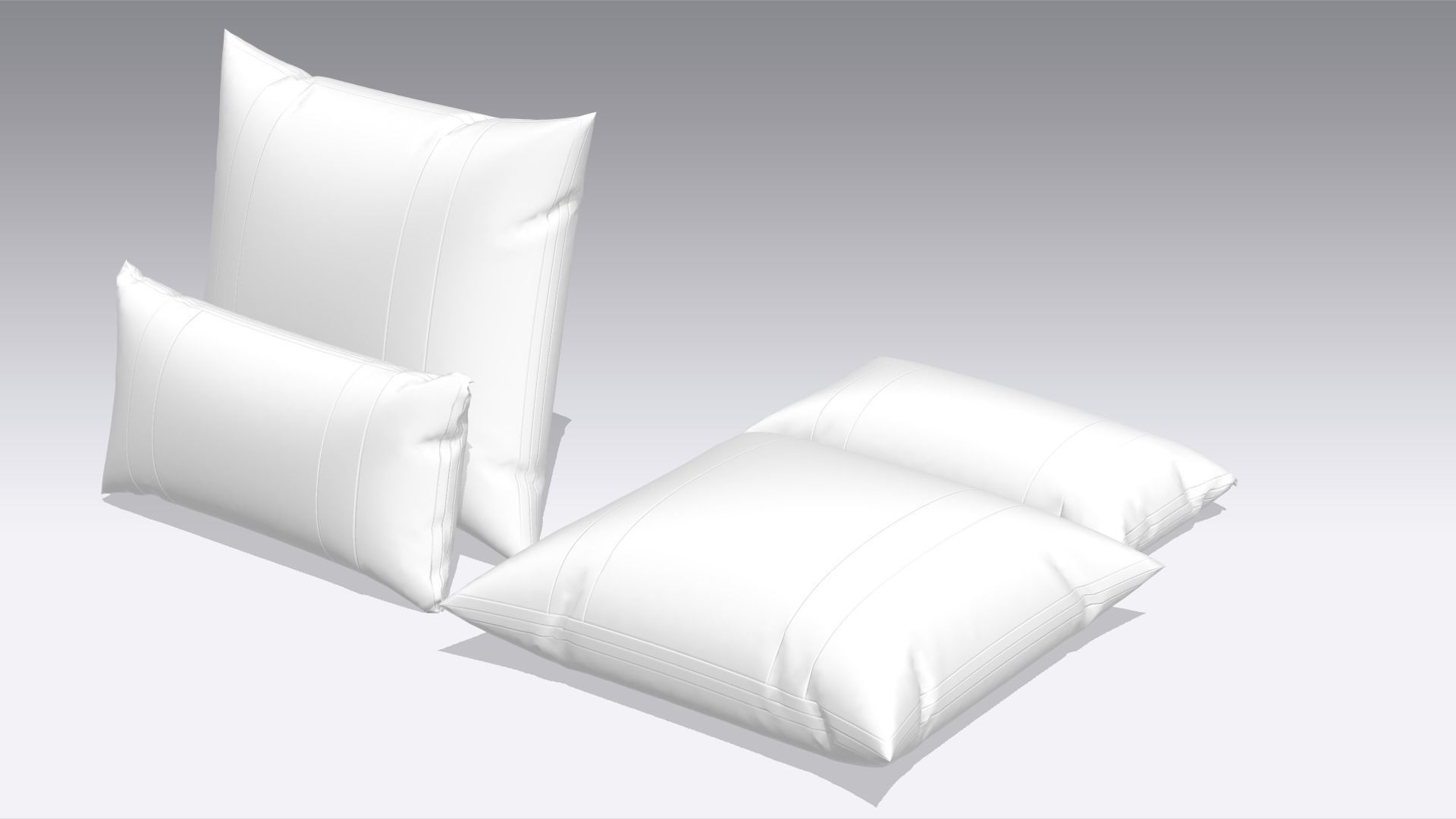Pillow Low-poly 3D model_2