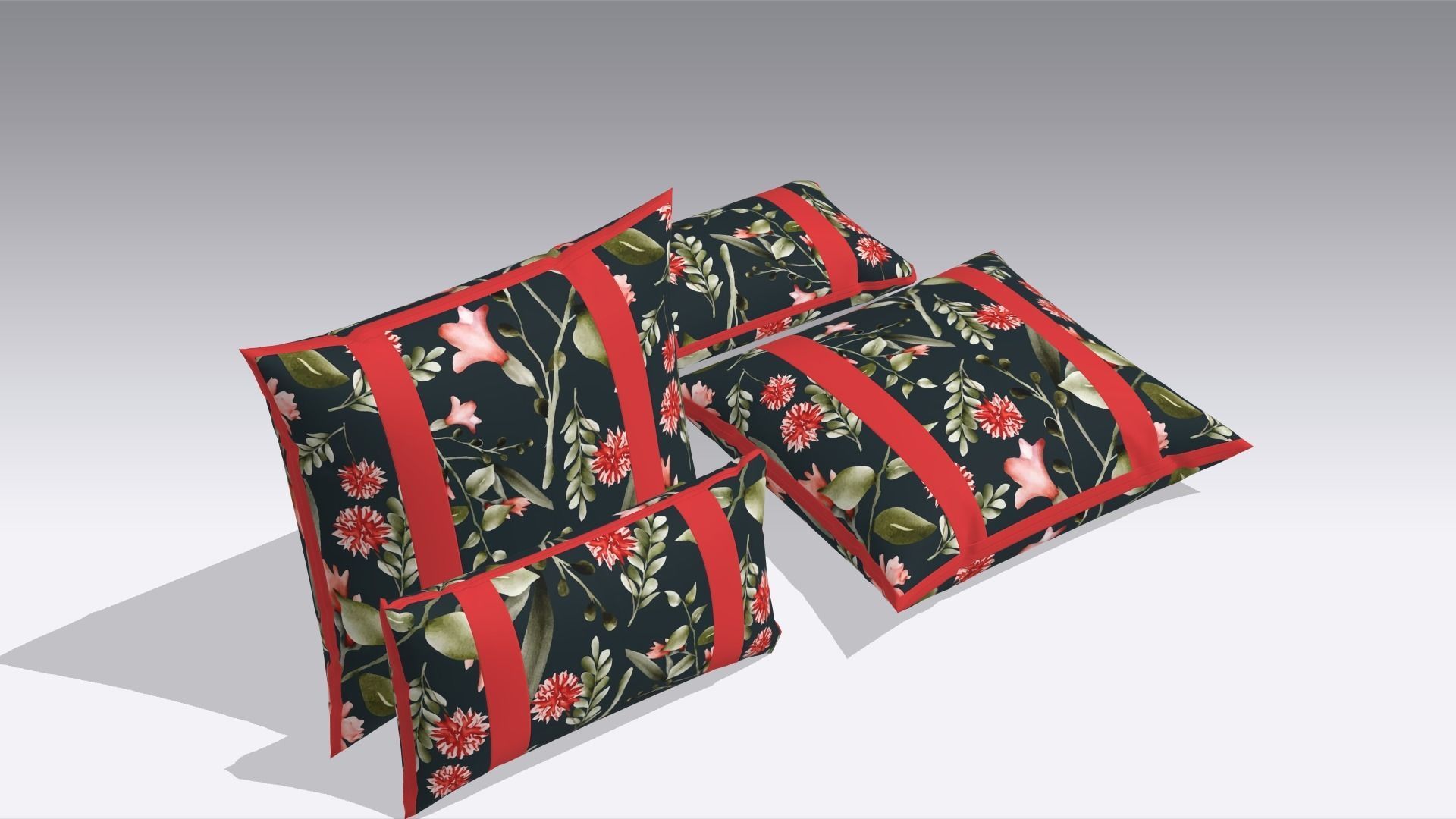 Pillow Low-poly 3D model_4