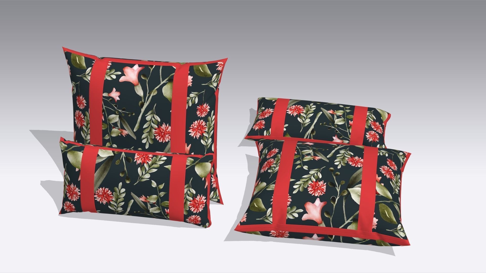 Pillow Low-poly 3D model_5