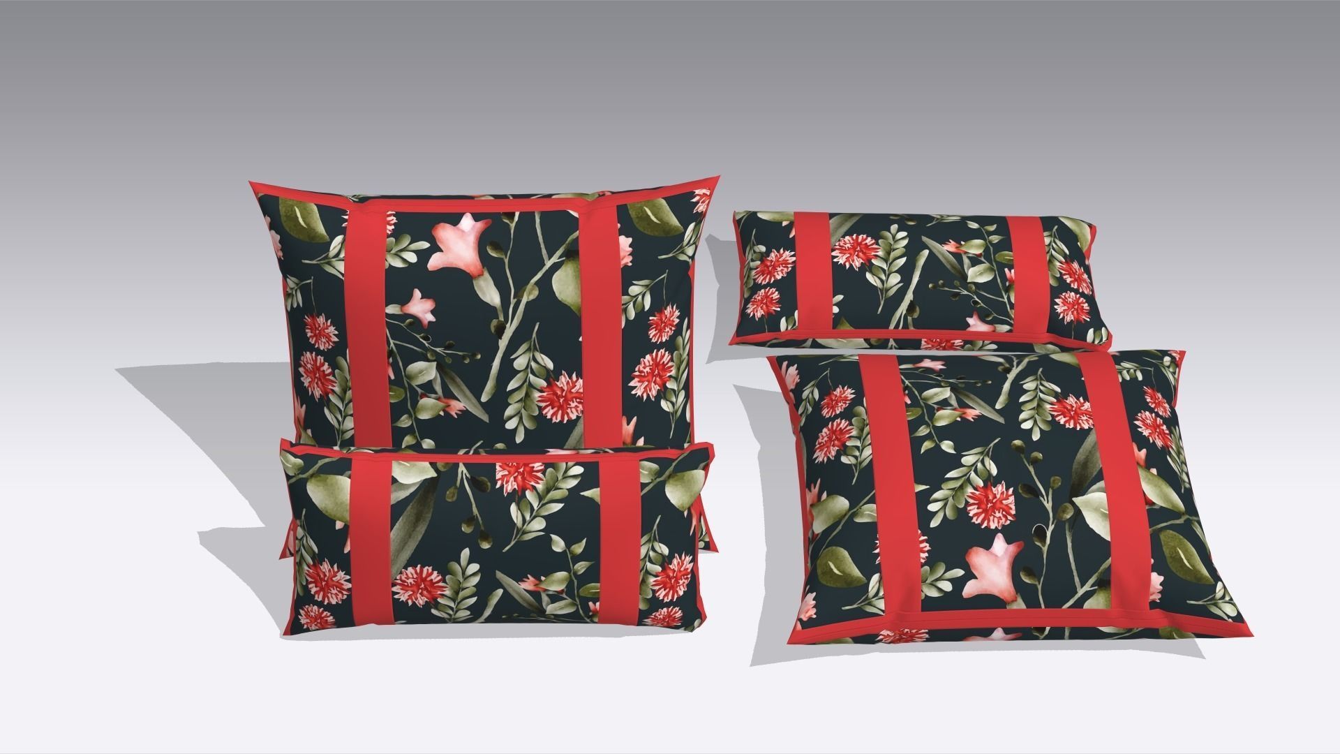 Pillow Low-poly 3D model_3