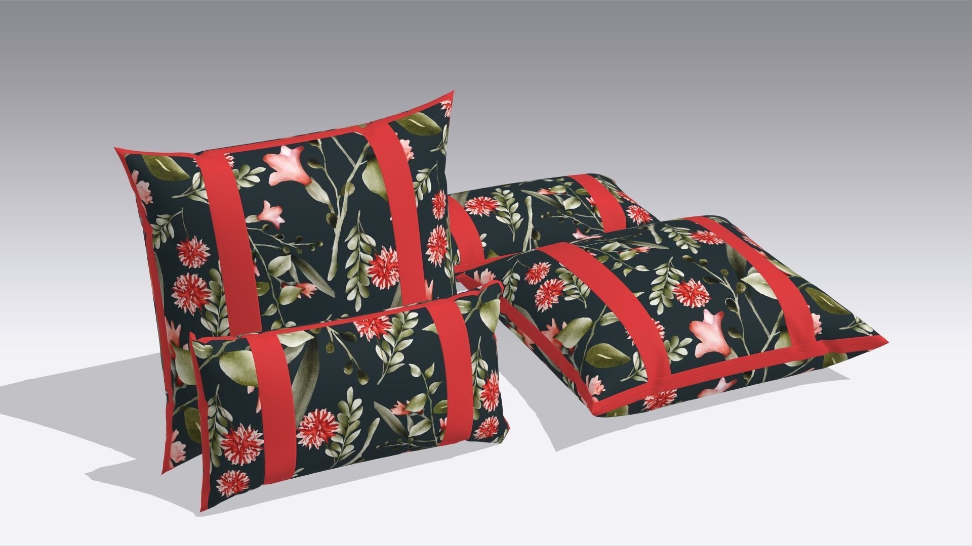 Pillow Low-poly 3D model_1