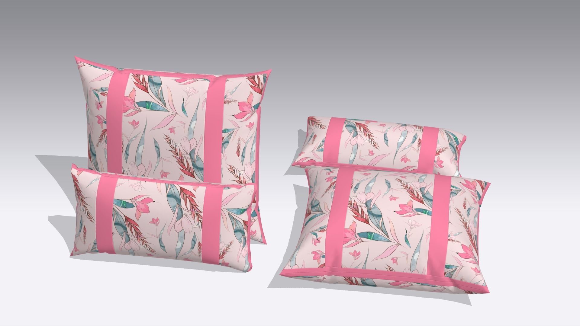 Pillow Low-poly 3D model_5