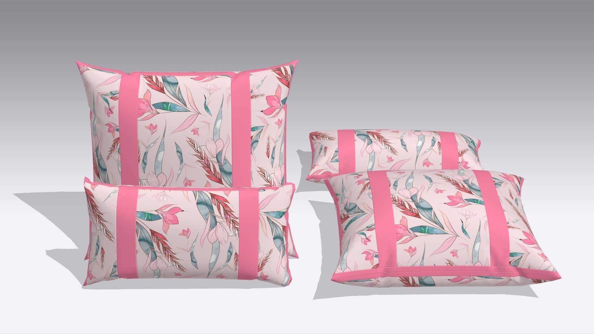 Pillow Low-poly 3D model_1