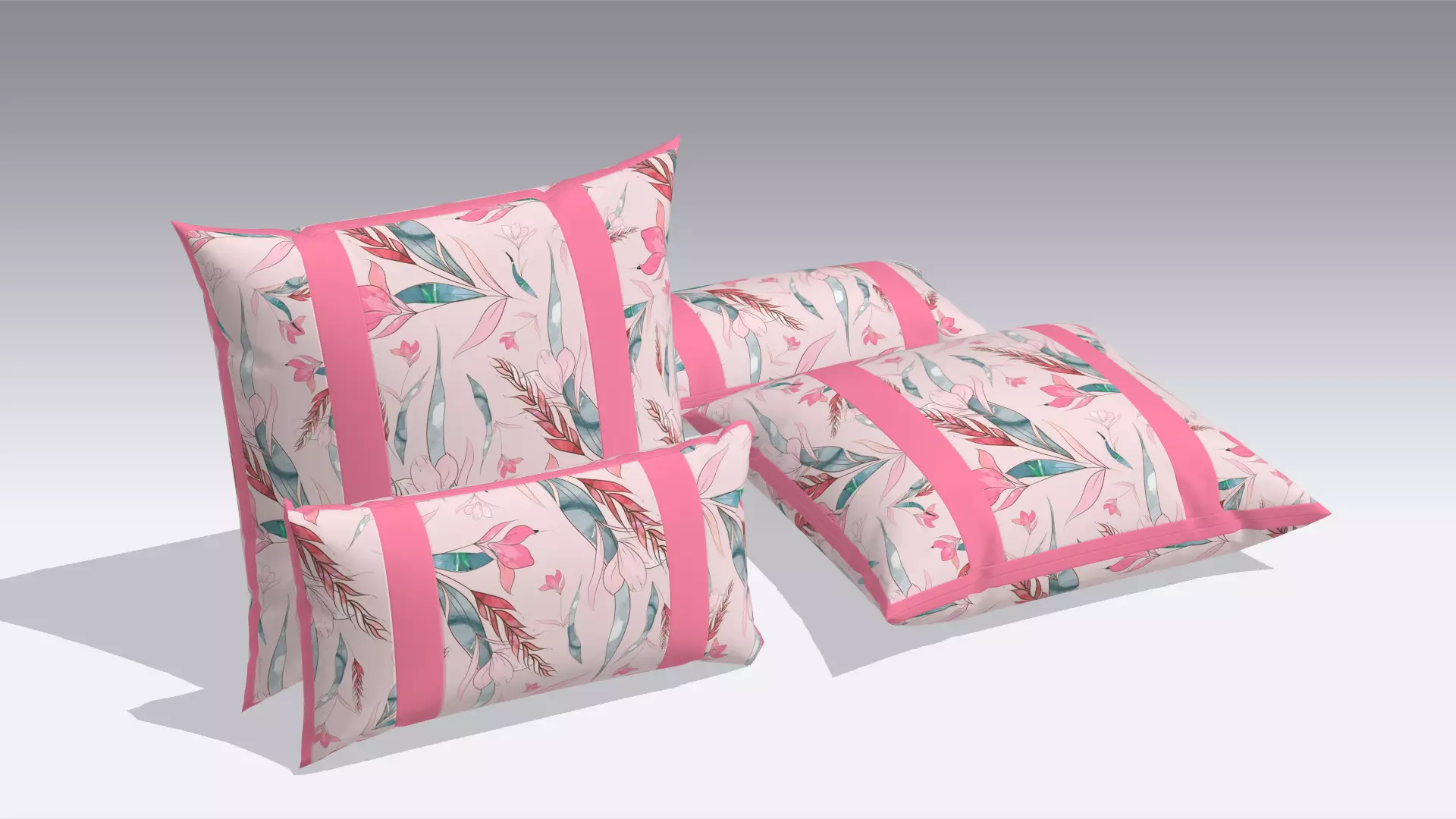 Pillow Low-poly 3D model_0