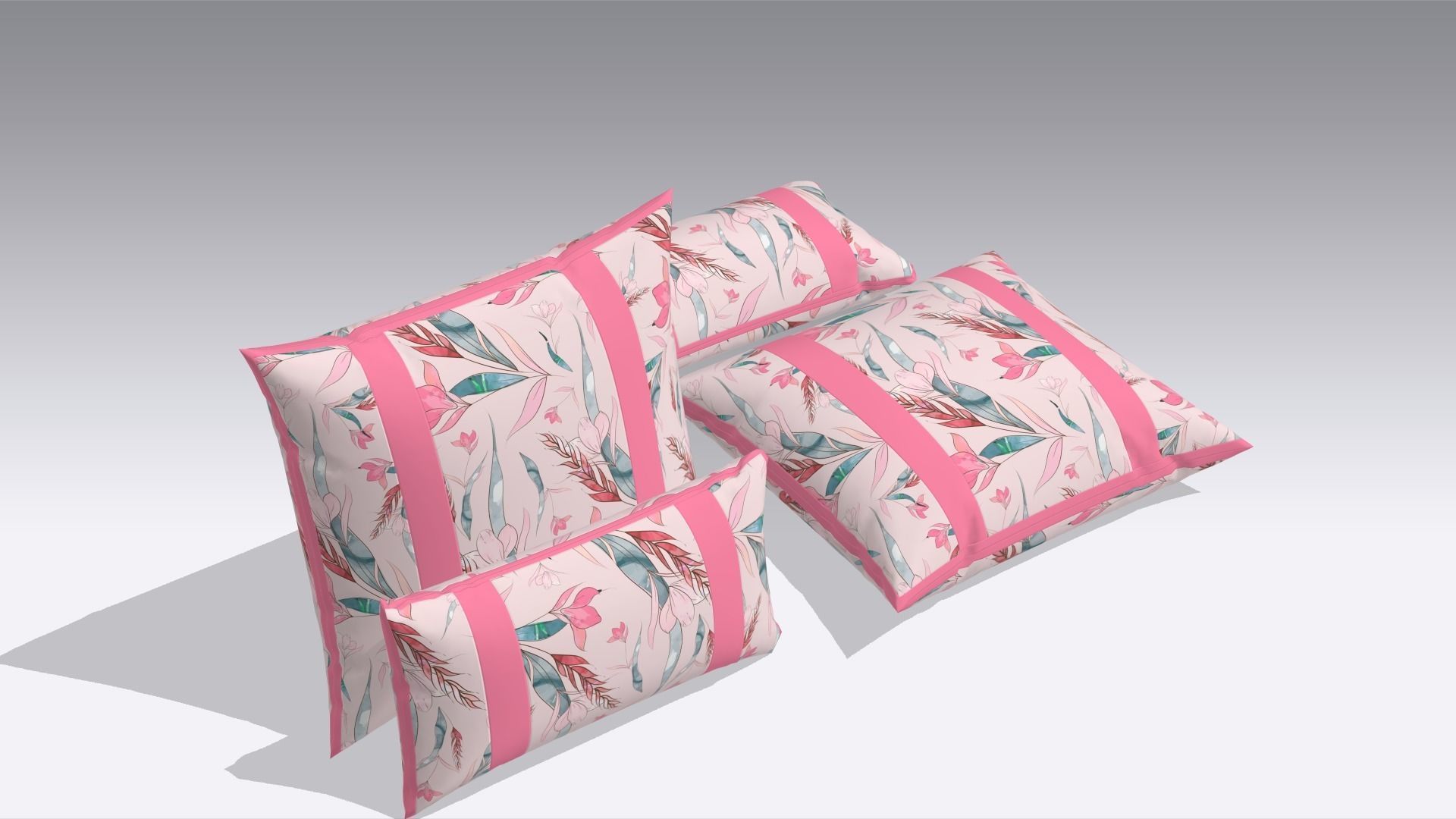 Pillow Low-poly 3D model_4