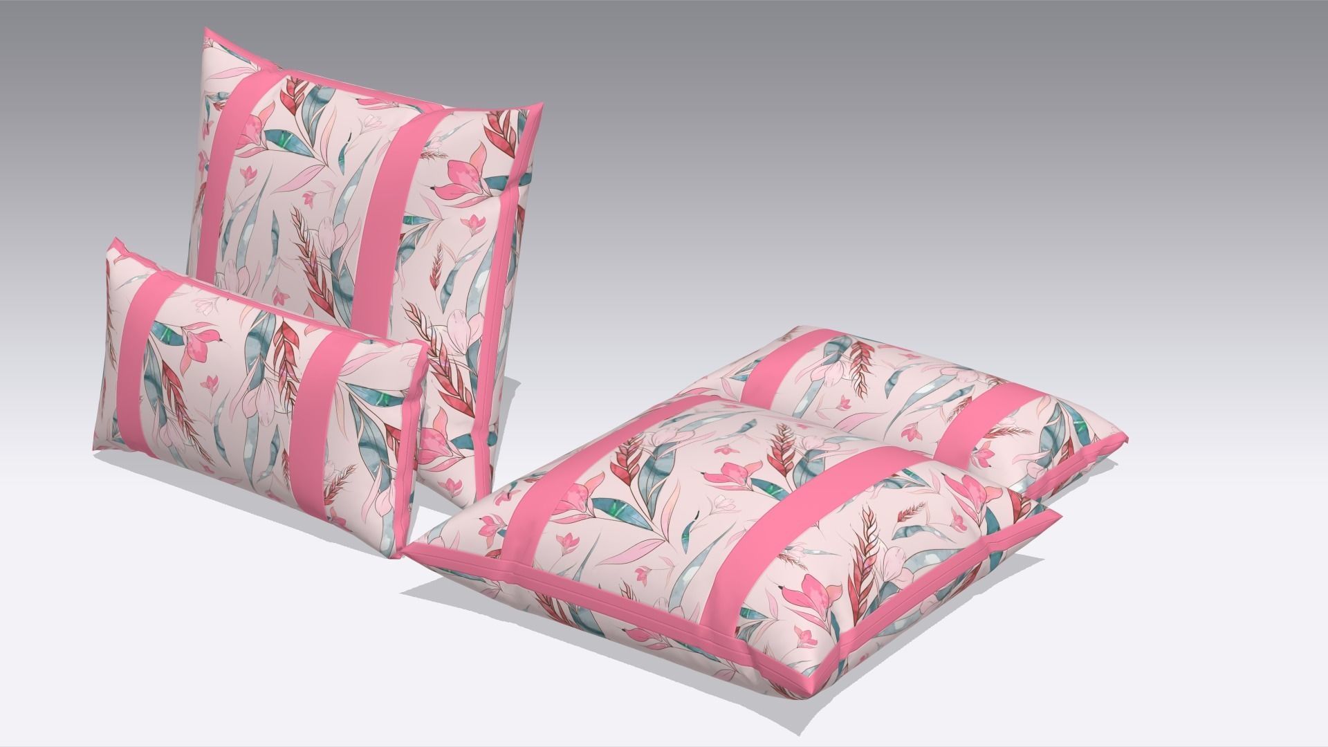 Pillow Low-poly 3D model_2