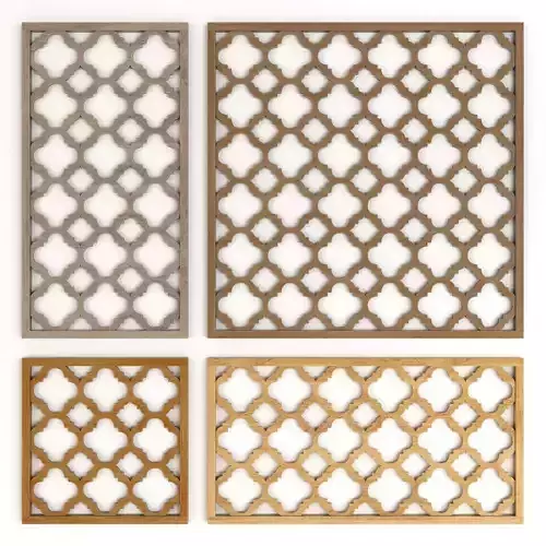 Wood Arabic Islamic pattern decorative grill screen
