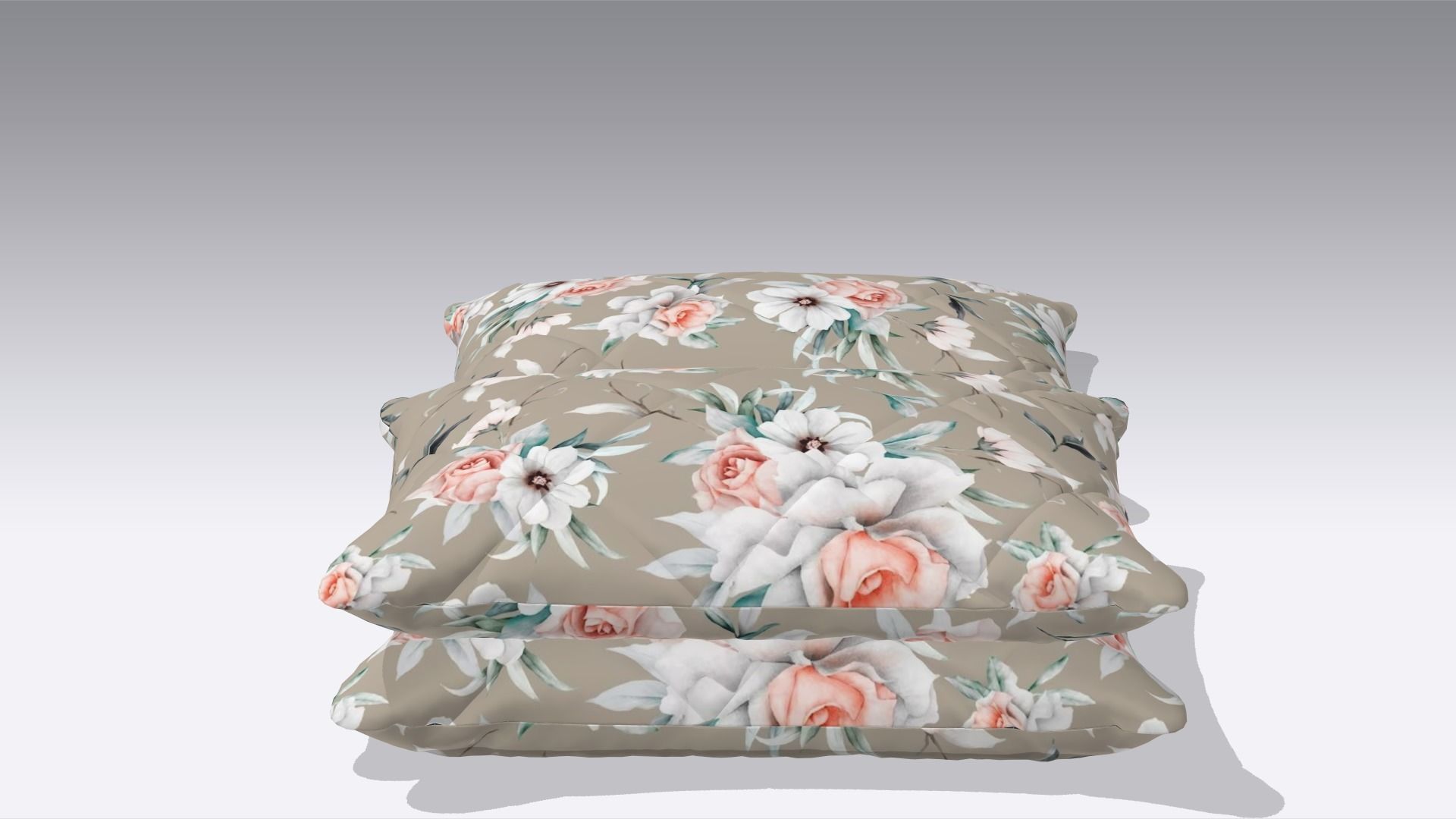 Cushion Low-poly 3D model_5