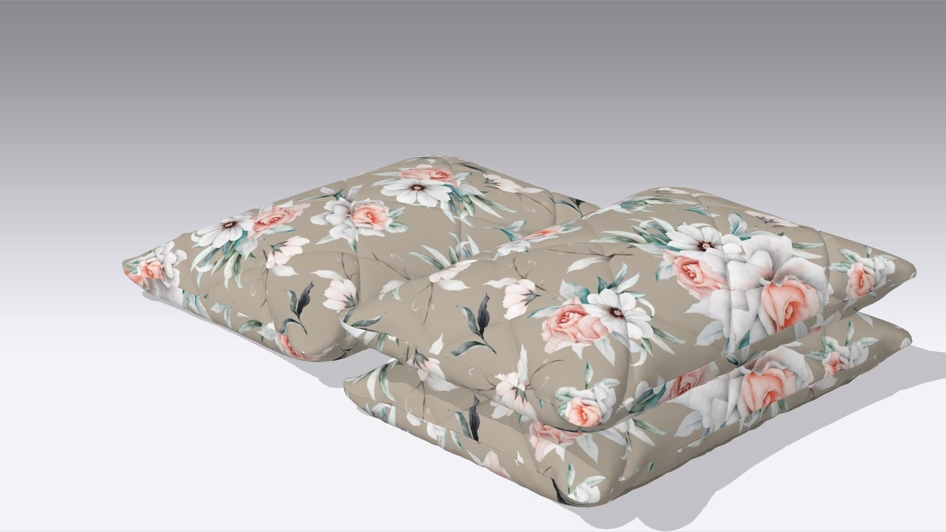 Cushion Low-poly 3D model_4