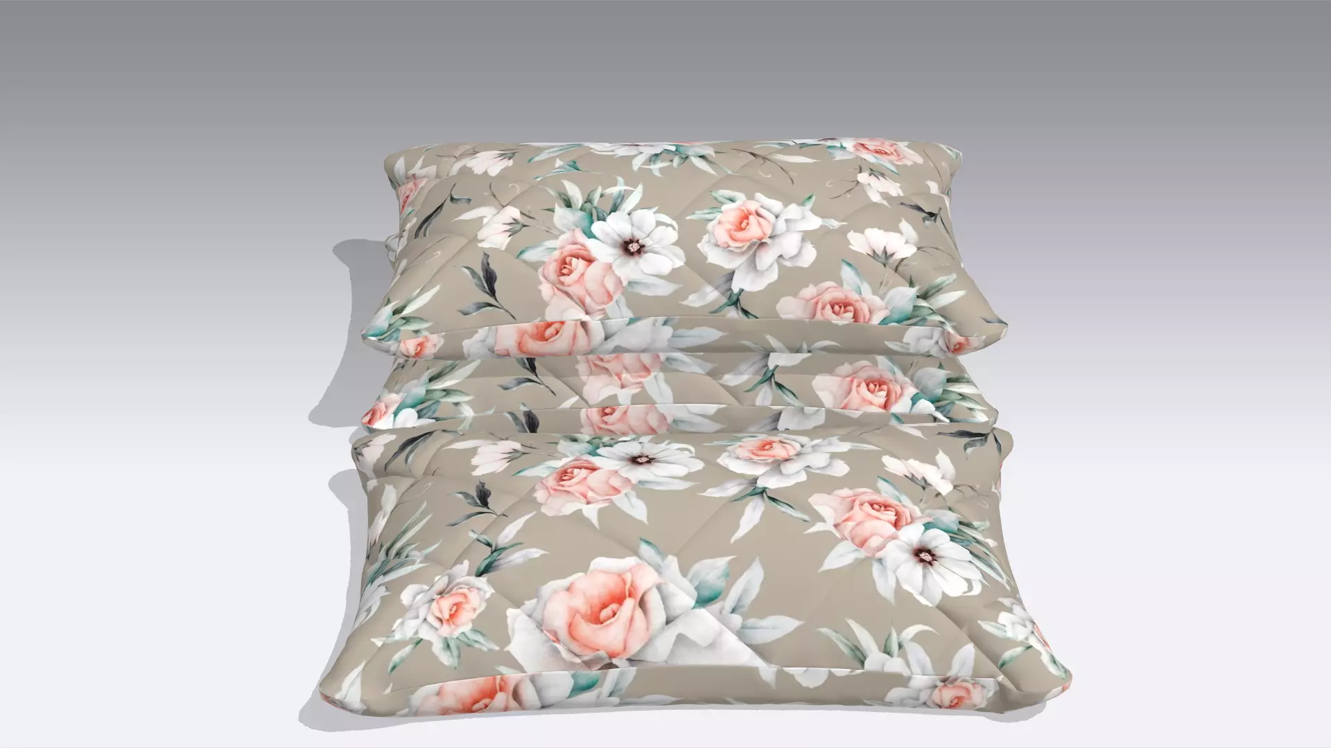 Cushion Low-poly 3D model_0