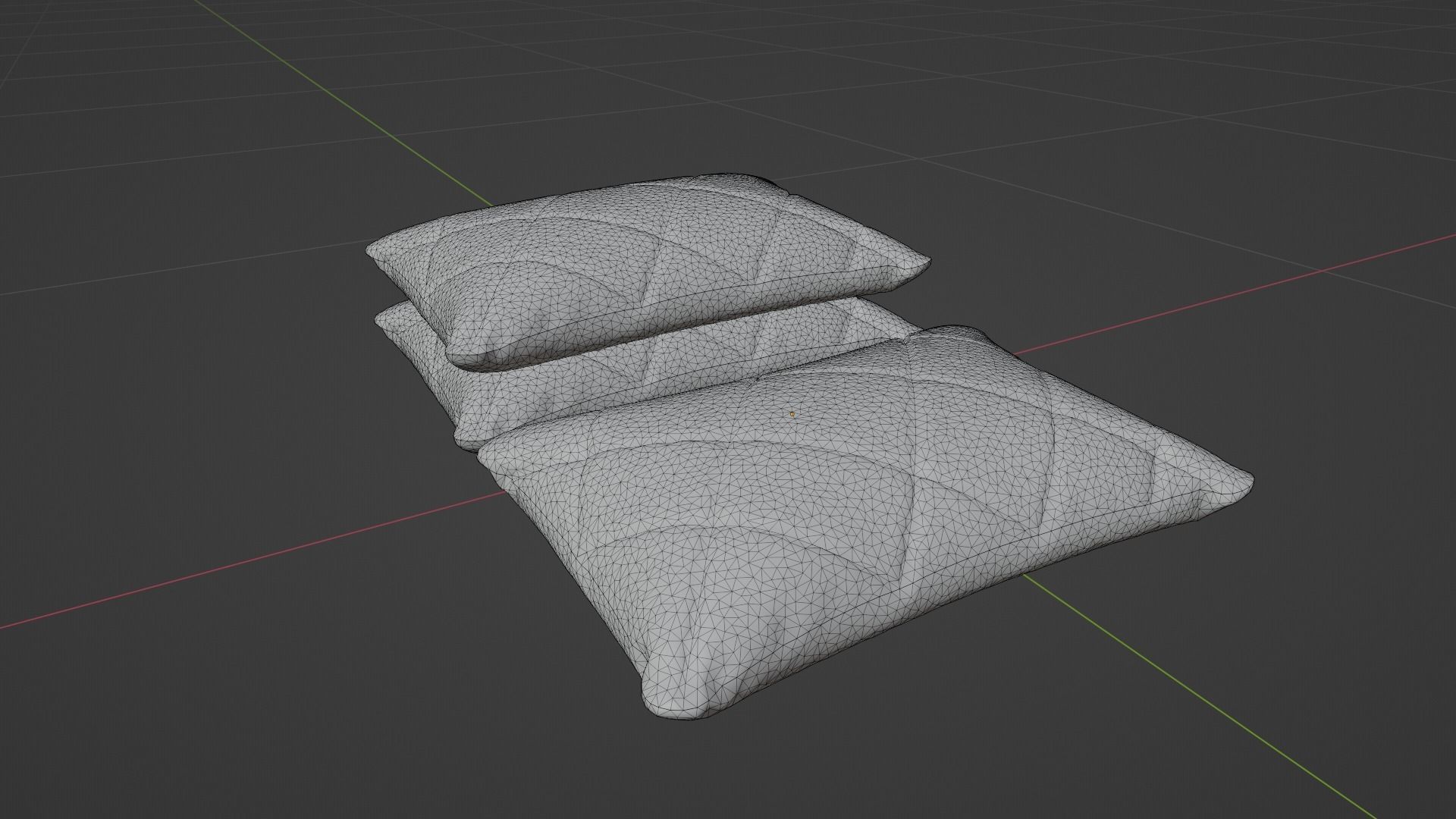 Cushion Low-poly 3D model_6