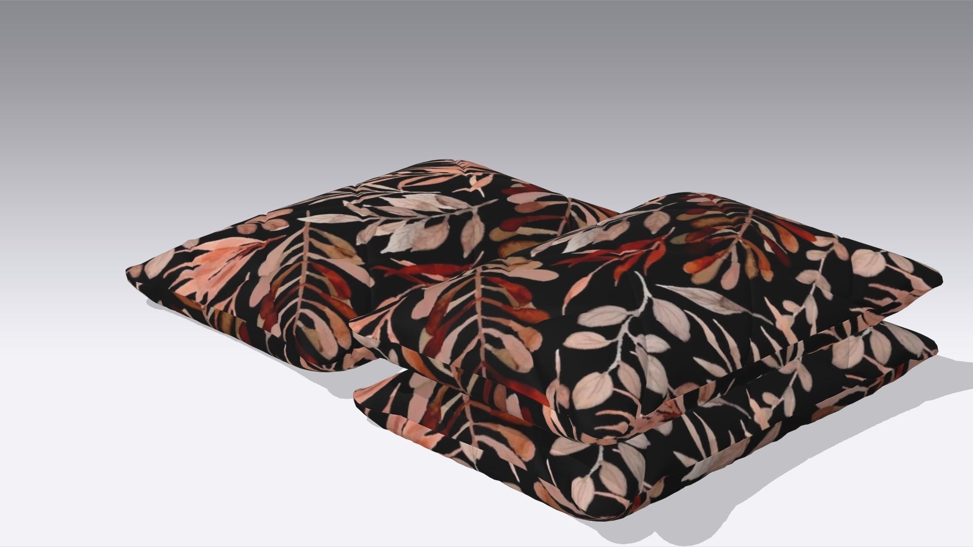 Cushion Low-poly 3D model_4
