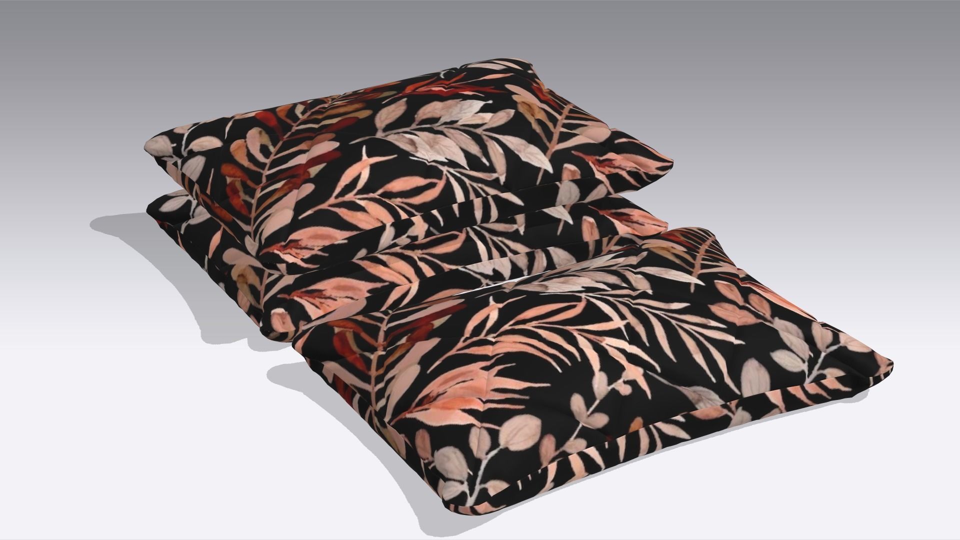 Cushion Low-poly 3D model_1