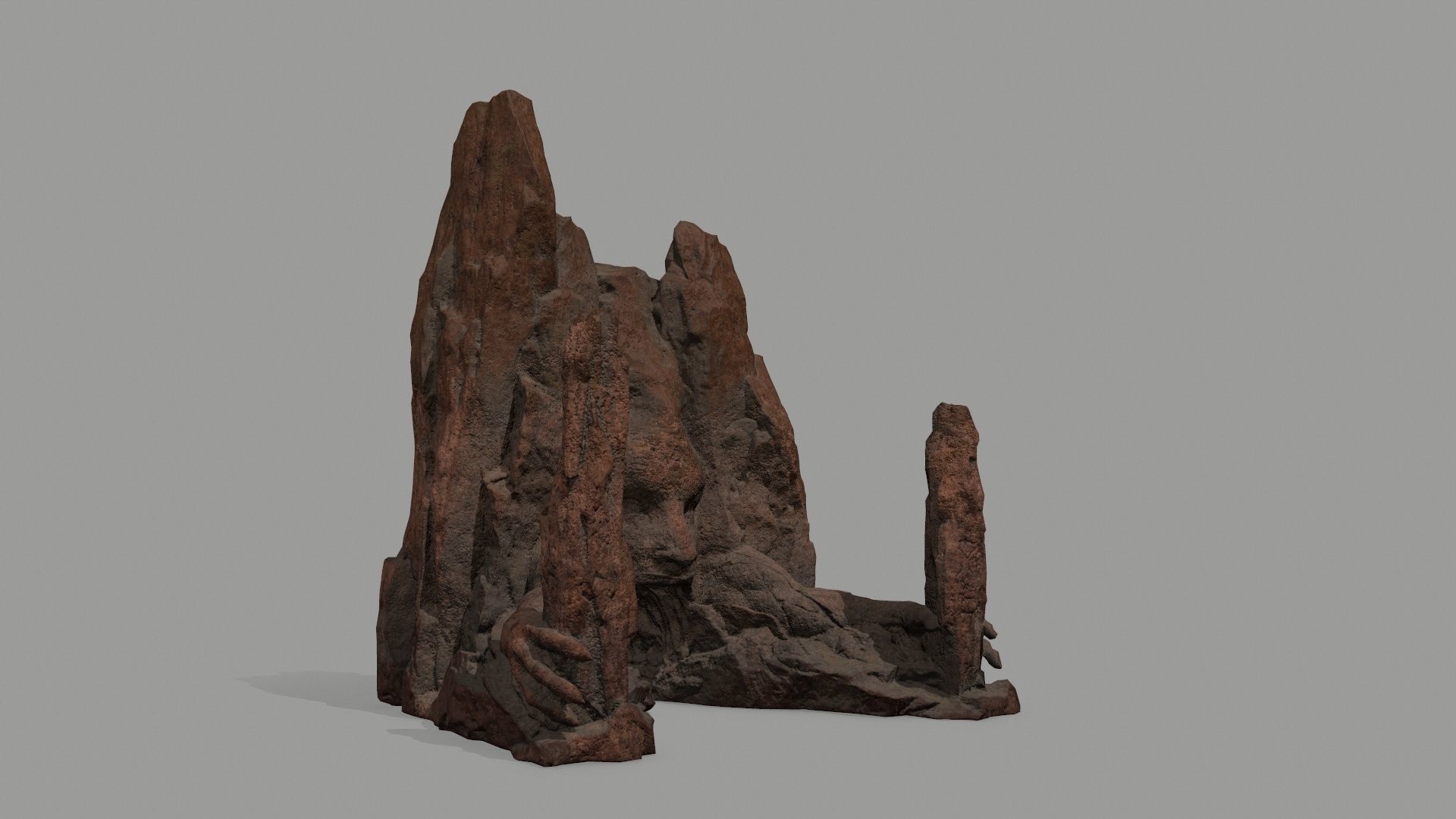 Rock  Gate Low-poly 3D model_5