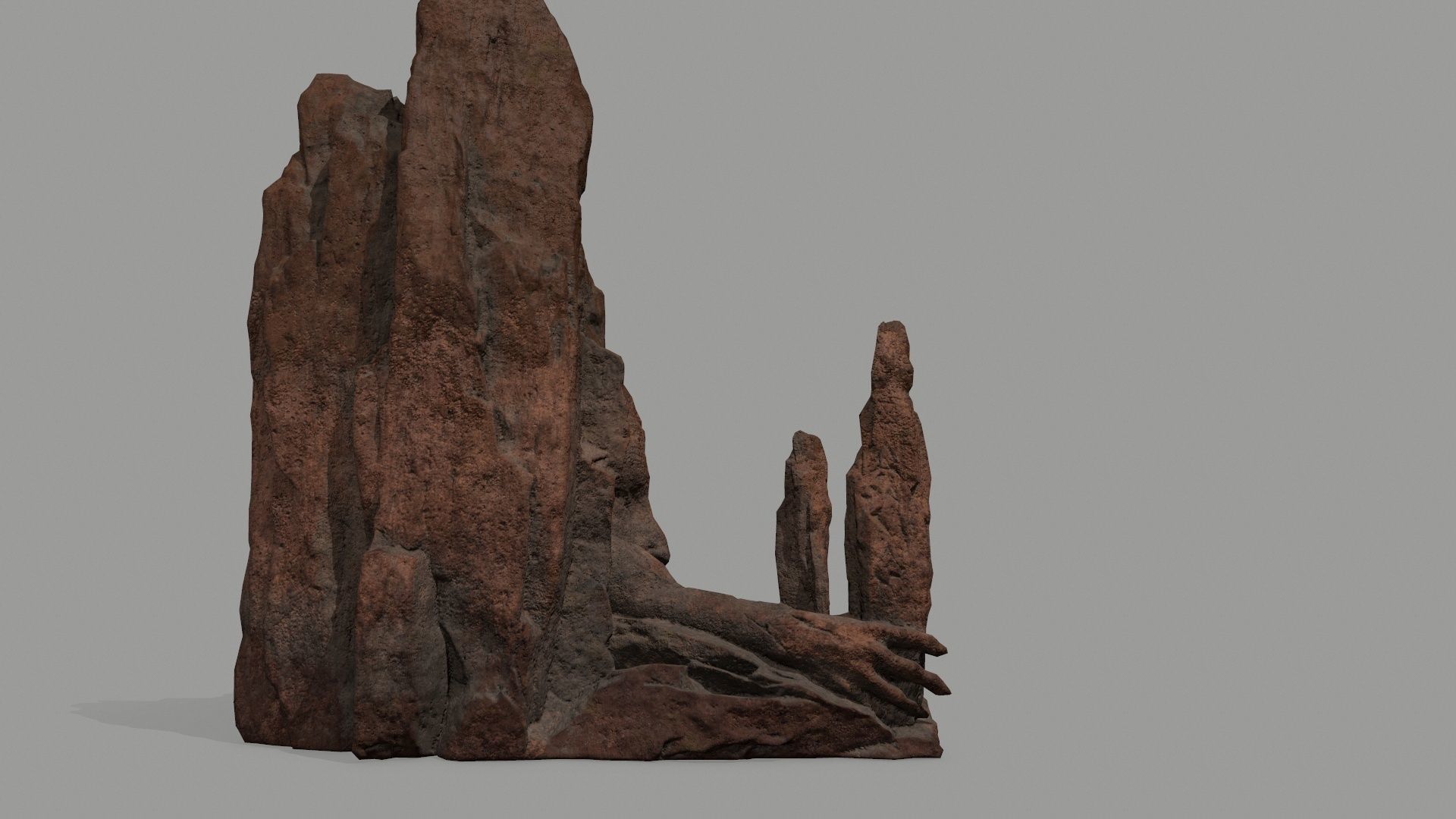 Rock  Gate Low-poly 3D model_7