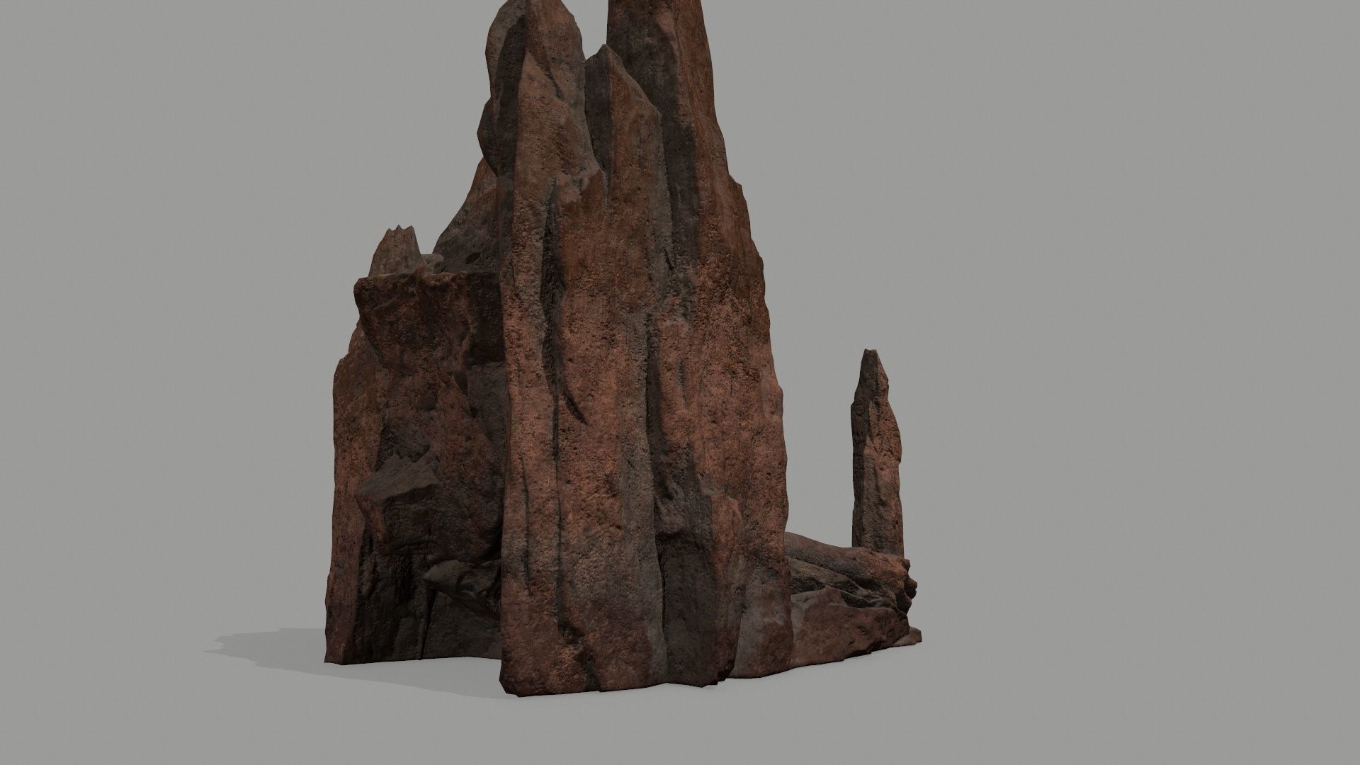 Rock  Gate Low-poly 3D model_8