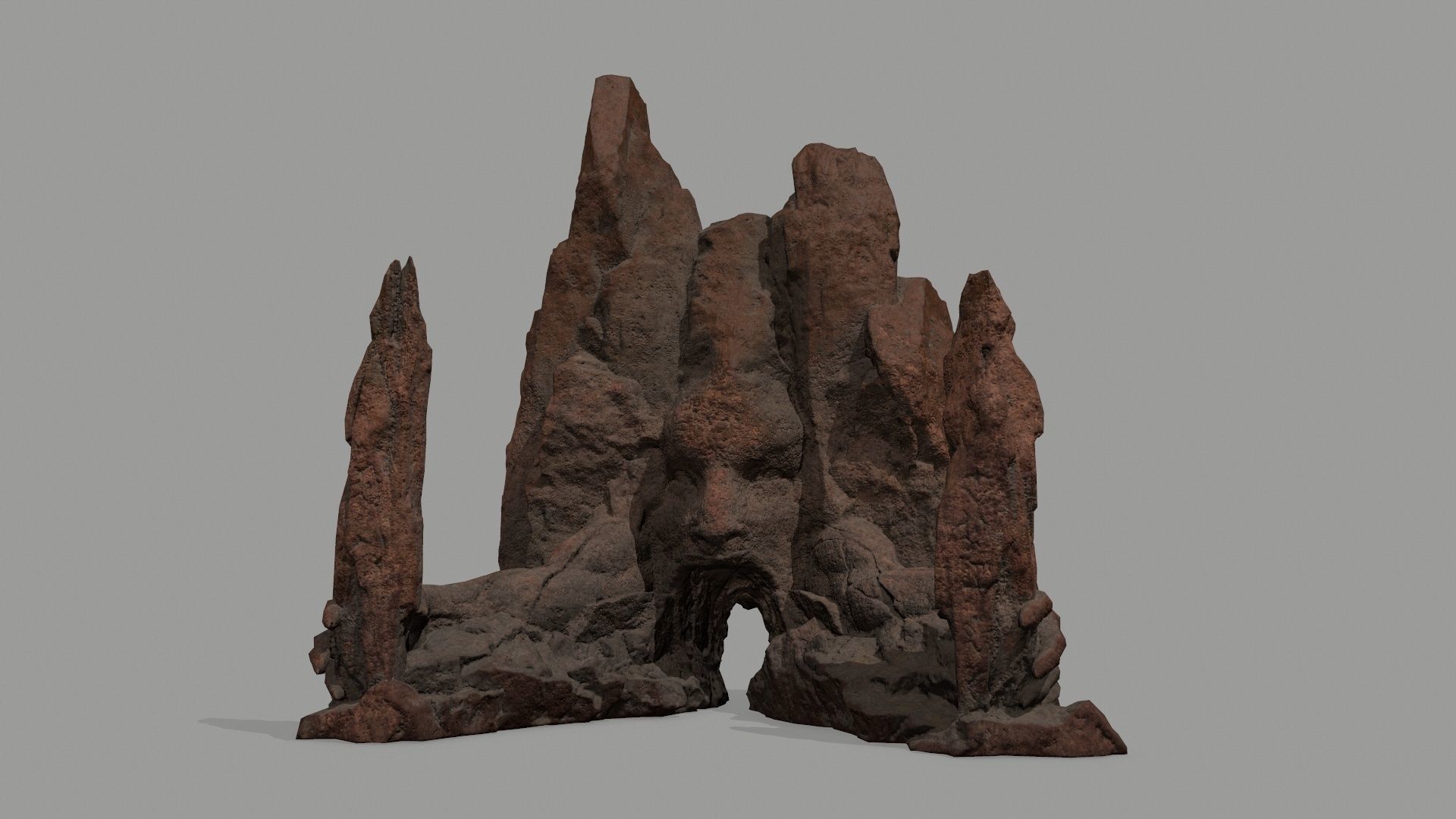 Rock  Gate Low-poly 3D model_2