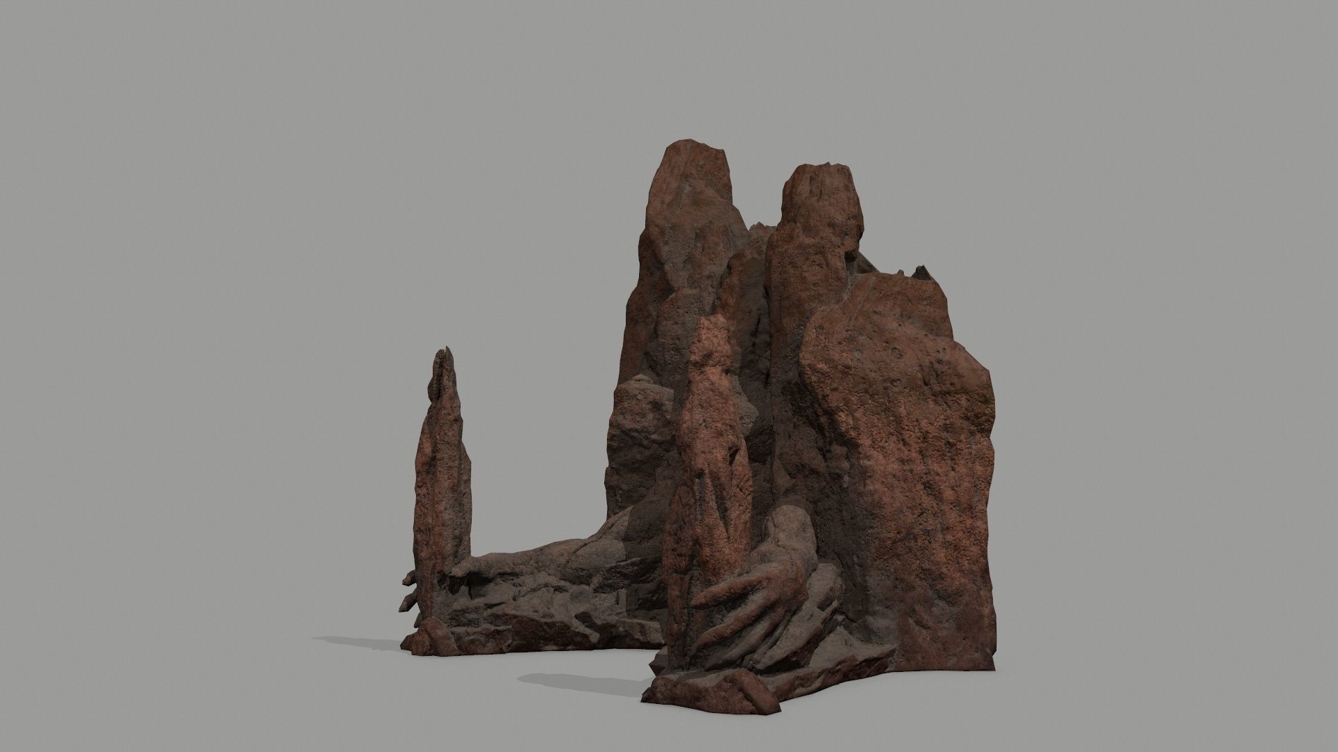 Rock  Gate Low-poly 3D model_13