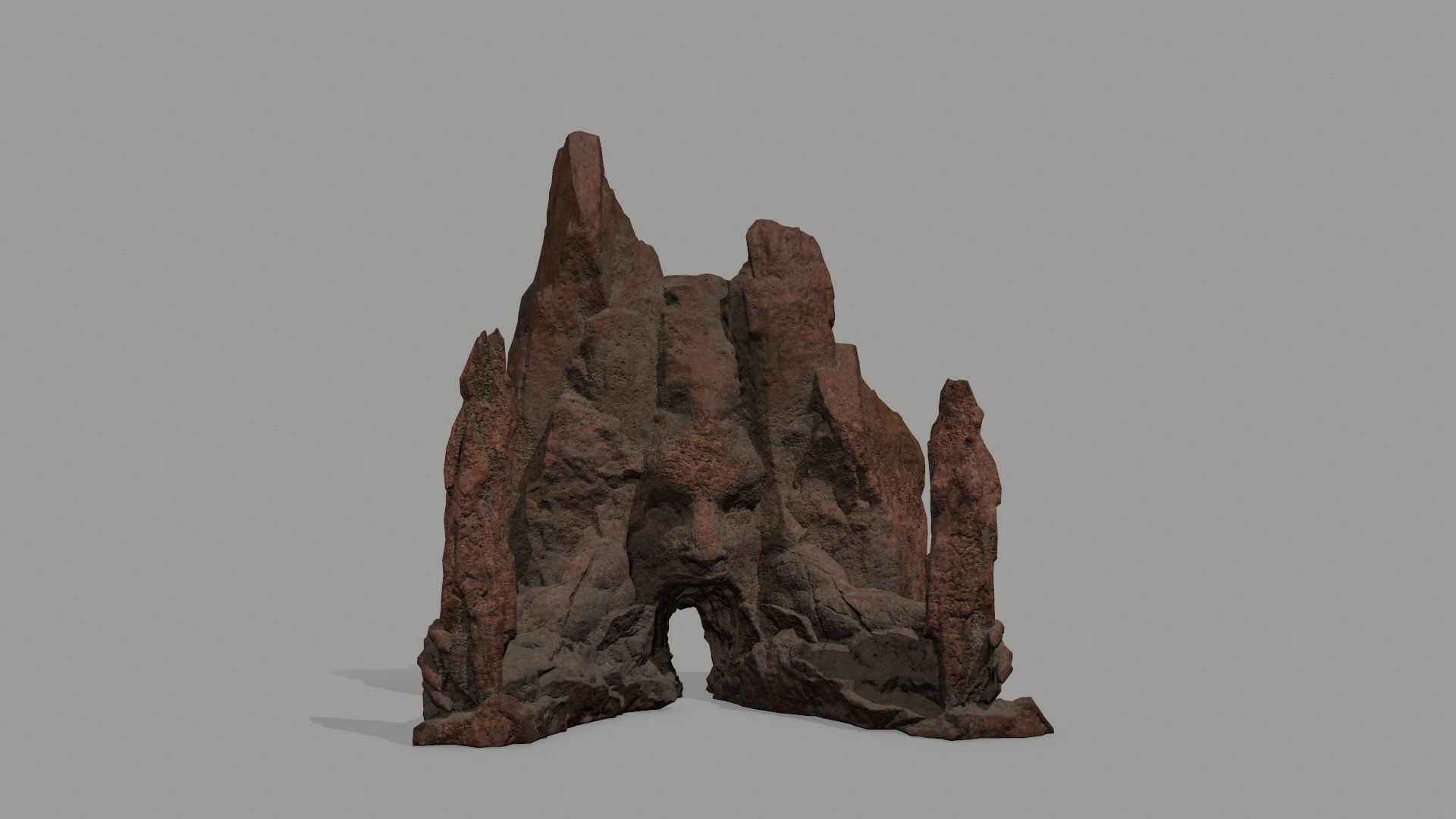 Rock  Gate Low-poly 3D model_4