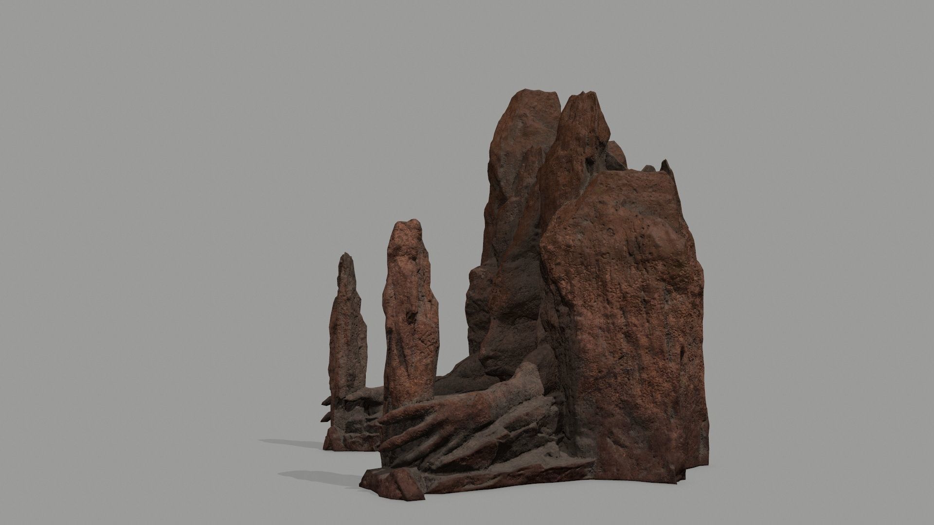 Rock  Gate Low-poly 3D model_12