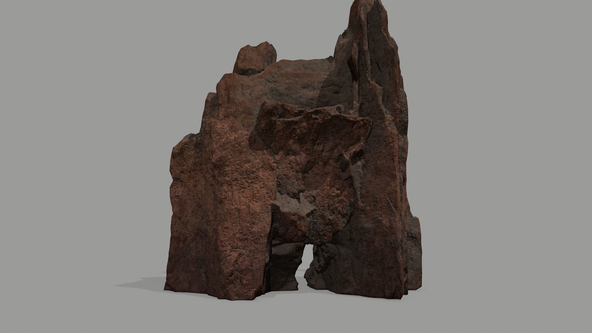 Rock  Gate Low-poly 3D model_9