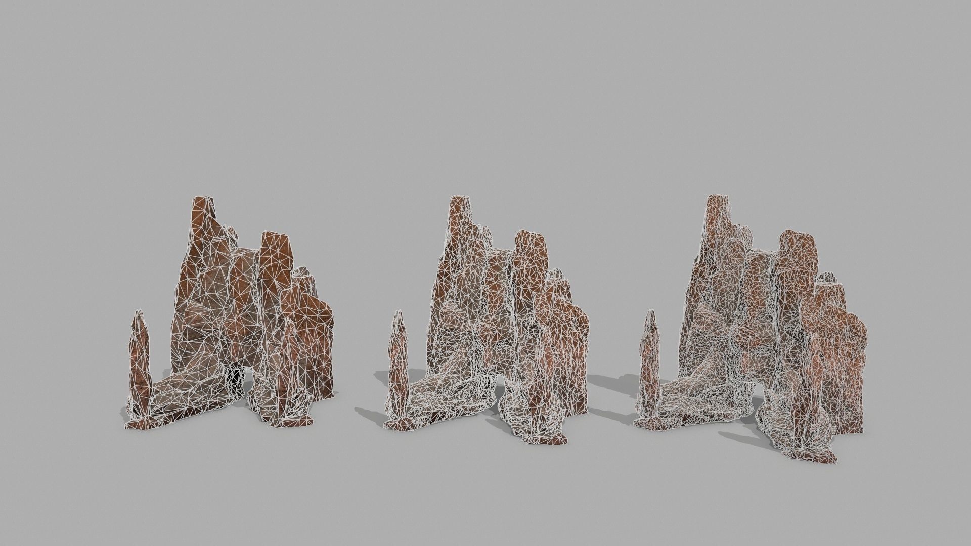 Rock  Gate Low-poly 3D model_16