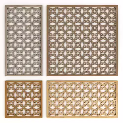 Wood Arabic Islamic pattern decorative grill screen